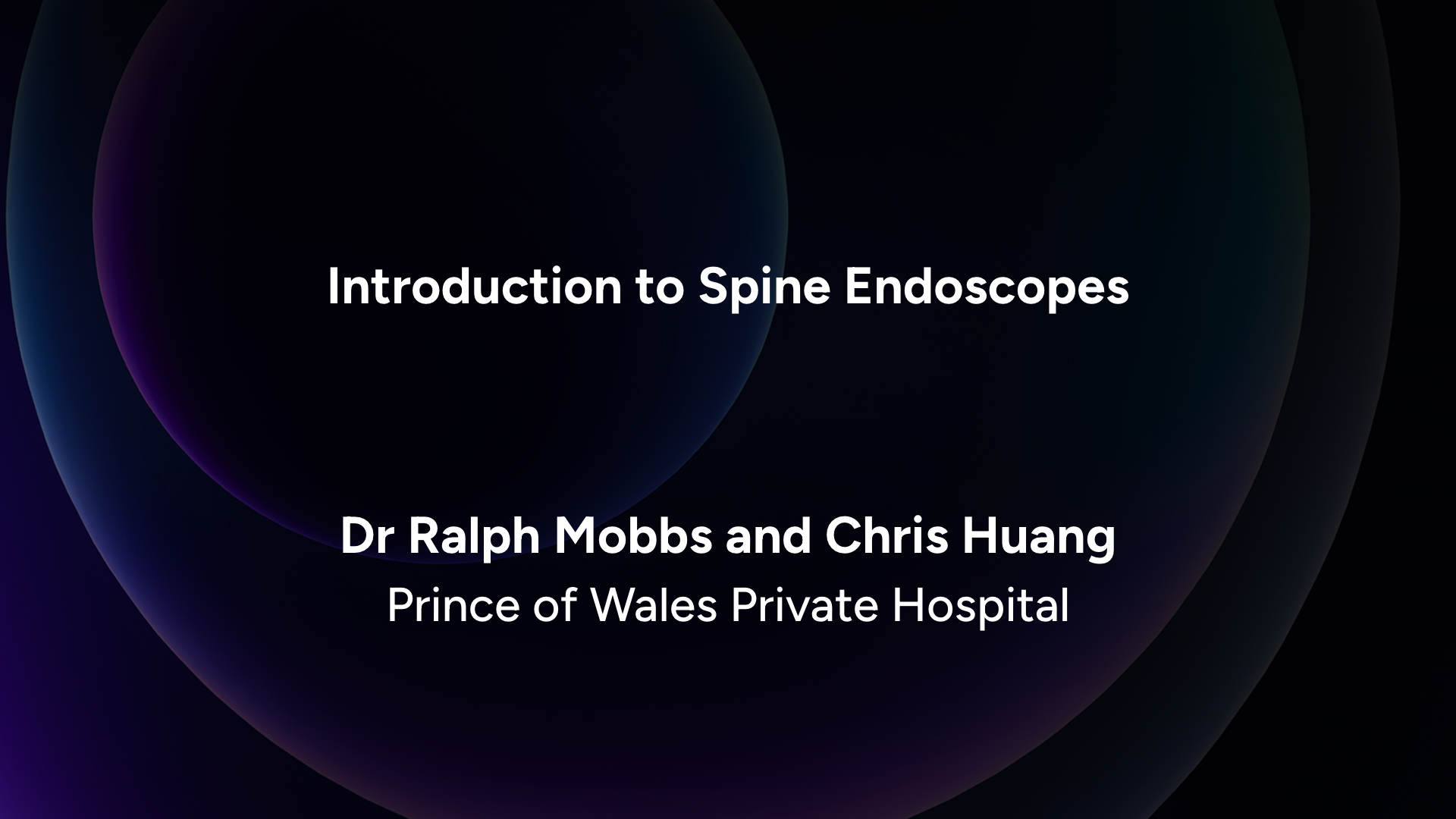 Introduction to Spine Endoscopes